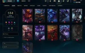 Esmeralda 4 com 130 Champs e 184 Skins + 5 Prestigios
