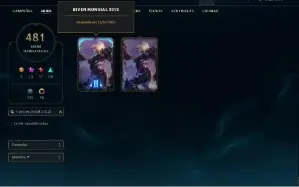 Conta Mestre - Todos os campeões, 481 Skins (skins raras)