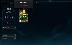 Conta Mestre - Todos os campeões, 481 Skins (skins raras)