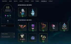 Conta Mestre - Todos os campeões, 481 Skins (skins raras)