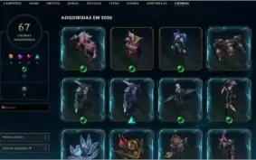 CONTA LOL 700 SKINS+