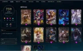 CONTA LOL 700 SKINS+