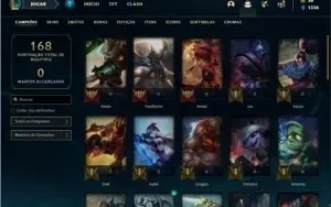 Conta Unranked com 43 Champs e 30 Skins + 4 Fragmentos