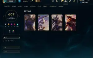Unranked com TODOS os champs e 607 Skins ( Nivel 982 )