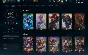 Unranked com TODOS os champs e 607 Skins ( Nivel 982 )