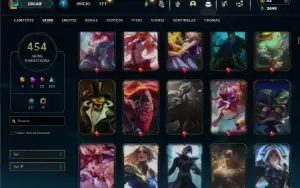 Prata 2 com TODOS os champs e 454 Skins ( Nivel 674 )