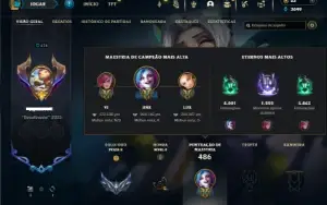Prata 2 com TODOS os champs e 454 Skins ( Nivel 674 )