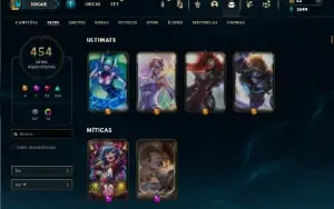 Prata 2 com TODOS os champs e 454 Skins ( Nivel 674 )
