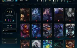 Prata 2 com TODOS os champs e 454 Skins ( Nivel 674 )