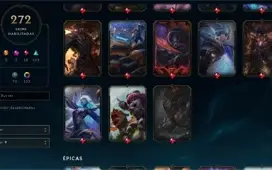 Conta LOL Diamante 1 - Todos os campeões - 272 skins