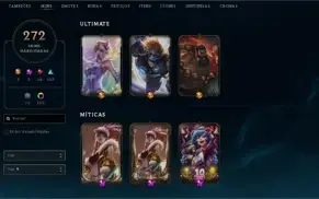 Conta LOL Diamante 1 - Todos os campeões - 272 skins