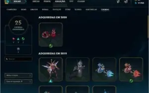 Conta LOL Plat 3/lvl270/200+ skins
