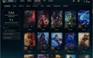 Conta LOL Plat 3/lvl270/200+ skins