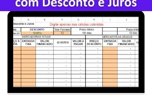 Planilha Cálculo De Preços Com Desconto E Juros