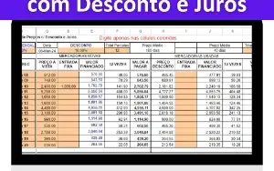 Planilha Cálculo De Preços Com Desconto E Juros