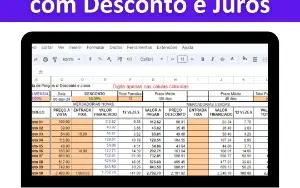 Planilha Cálculo De Preços Com Desconto E Juros