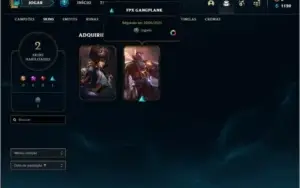 Conta prata 1 com 2 skins e 24 champs