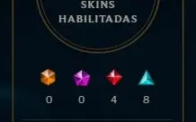 Conta de LOL 77 skins  8 Épicas 4 Lendárias / sem md10