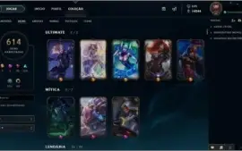 CONTA LEAGUES OF LEGENDS 614 SKINS, FULL CHAMPION