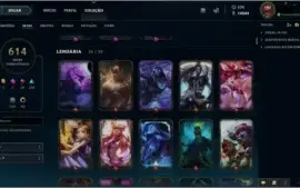 CONTA LEAGUES OF LEGENDS 614 SKINS, FULL CHAMPION