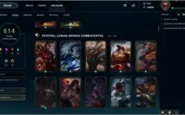 CONTA LEAGUES OF LEGENDS 614 SKINS, FULL CHAMPION