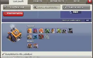 Clash of clans CV12 5⭐ + BC 9 + skins e itens