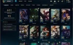 Conta ouro 4 com TODOS os champs e 135 skins