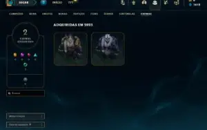 Platina 2 com 40 Champs e 3 Skins + 4 Fragmentos