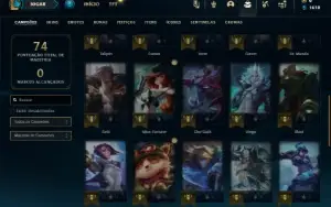 Platina 2 com 40 Champs e 3 Skins + 4 Fragmentos