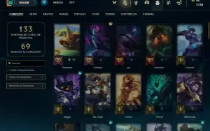 Conta bronze 1 com 75 Champs e 76 Skins + 3 Prestigios