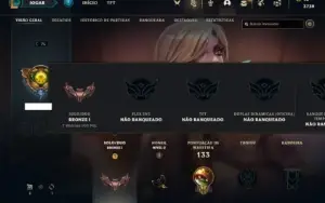 Conta bronze 1 com 75 Champs e 76 Skins + 3 Prestigios