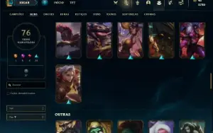 Conta bronze 1 com 75 Champs e 76 Skins + 3 Prestigios