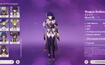 Ar40. Raiden c1 + cortadora assinatura. Nahida, harpa e +