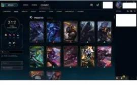 Conta Platina 3, 312 skins, 50 emotes .
