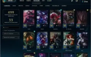 CONTA LEAGUE OF LEGENDS EX PLATINA