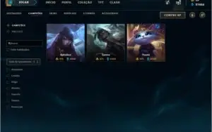 CONTA LEAGUE OF LEGENDS EX PLATINA