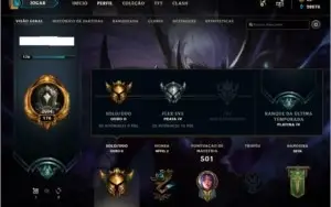 CONTA LEAGUE OF LEGENDS EX PLATINA