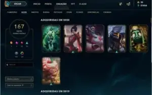 CONTA LEAGUE OF LEGENDS EX PLATINA