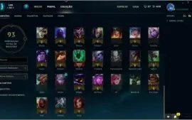 Conta LOL lvl 30 80Champs 60Skins