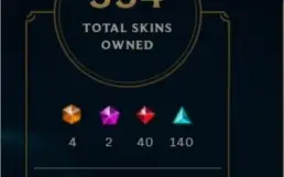 Conta LOL 334 skins mais de 6000 reais gastos