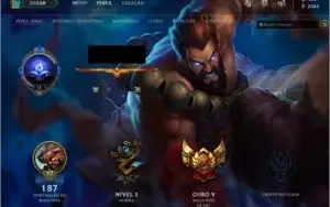 Conta Lol Gold V (+Borda); 86 campeões e 39 skins
