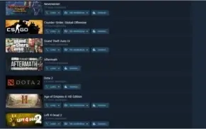 Conta stem com diversos jogos - CS GO, GTA 4,etc