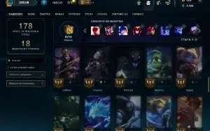 Unranked com 60 Champs e 23 Skins ( MID / JG )