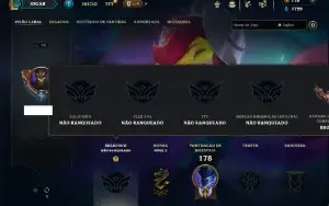Unranked com 60 Champs e 23 Skins ( MID / JG )