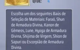 Conta Saint Seiya Novo Servidor
