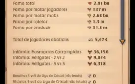 Conta Albion 3 Bn De Fama + 350M De Prata