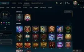 Conta LOL PLAT 2 Com 202 skins + cromas,sentinelas e +