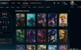 Conta LOL PLAT 2 Com 202 skins + cromas,sentinelas e +