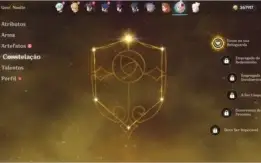 Conta Genshin Impact com 4 personagens 5 estrelas.