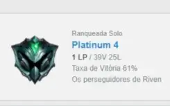 Conta Platina - Sem email confirmado - 14k+ Essência Azul